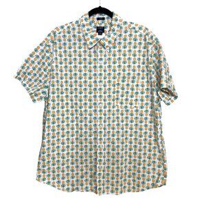 J CREW Men’s Short Sleeve Button Up Casual Shirt - Golden Marigold - XXL Slim